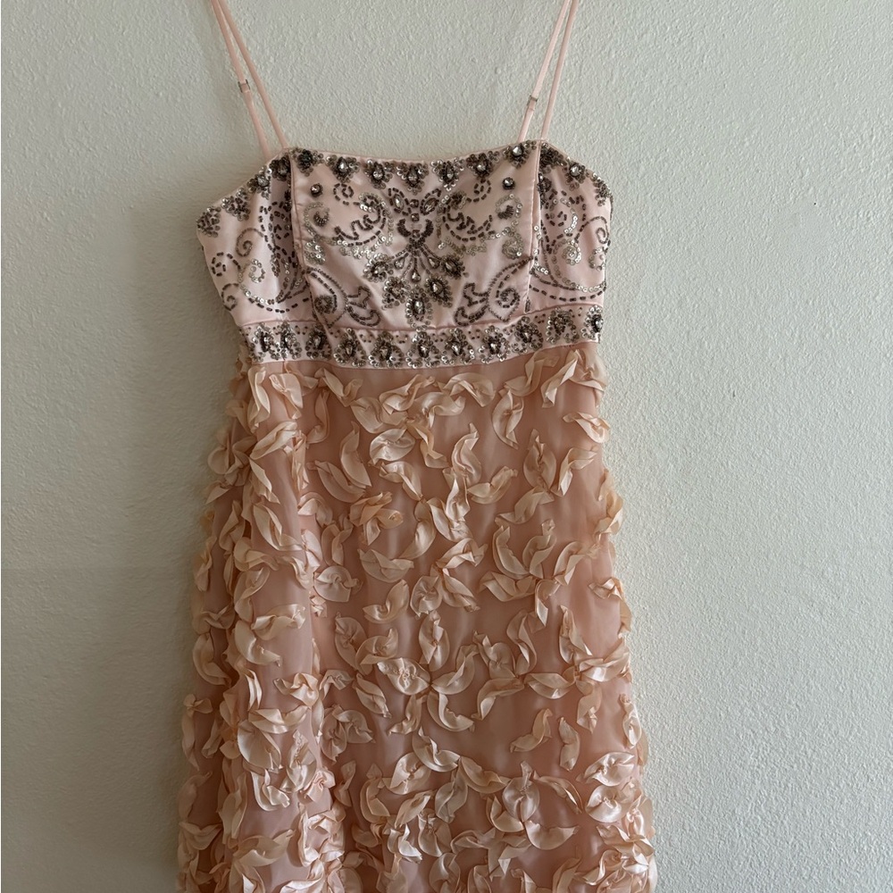 Elegant Pink Sue Wong Embellished Dress